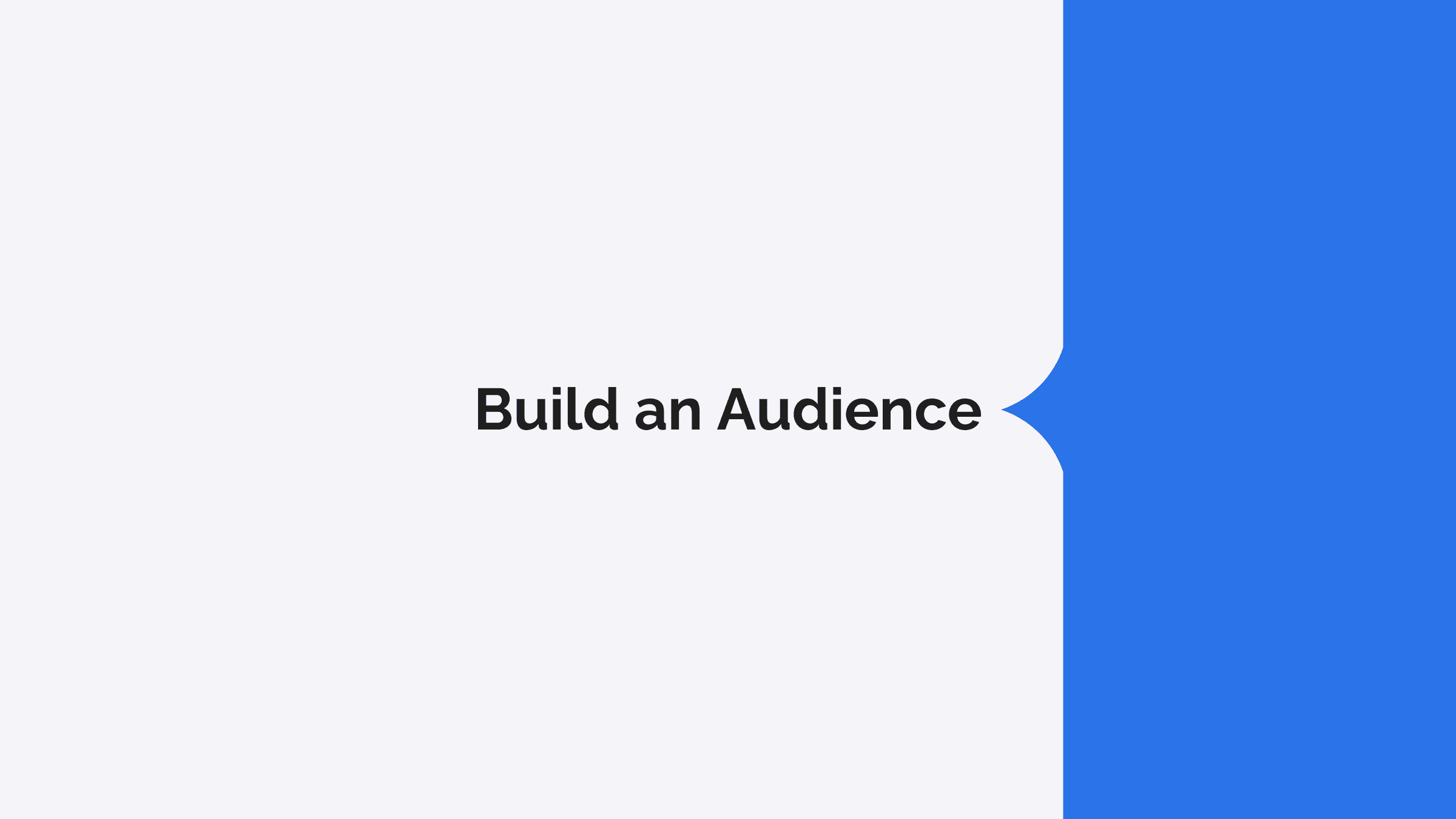 Banner - First Build an Audience then Make Products